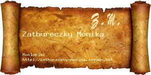Zathureczky Mónika névjegykártya