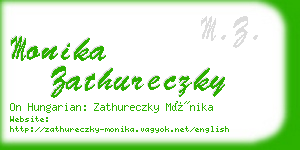 monika zathureczky business card